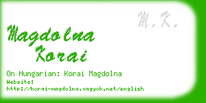 magdolna korai business card